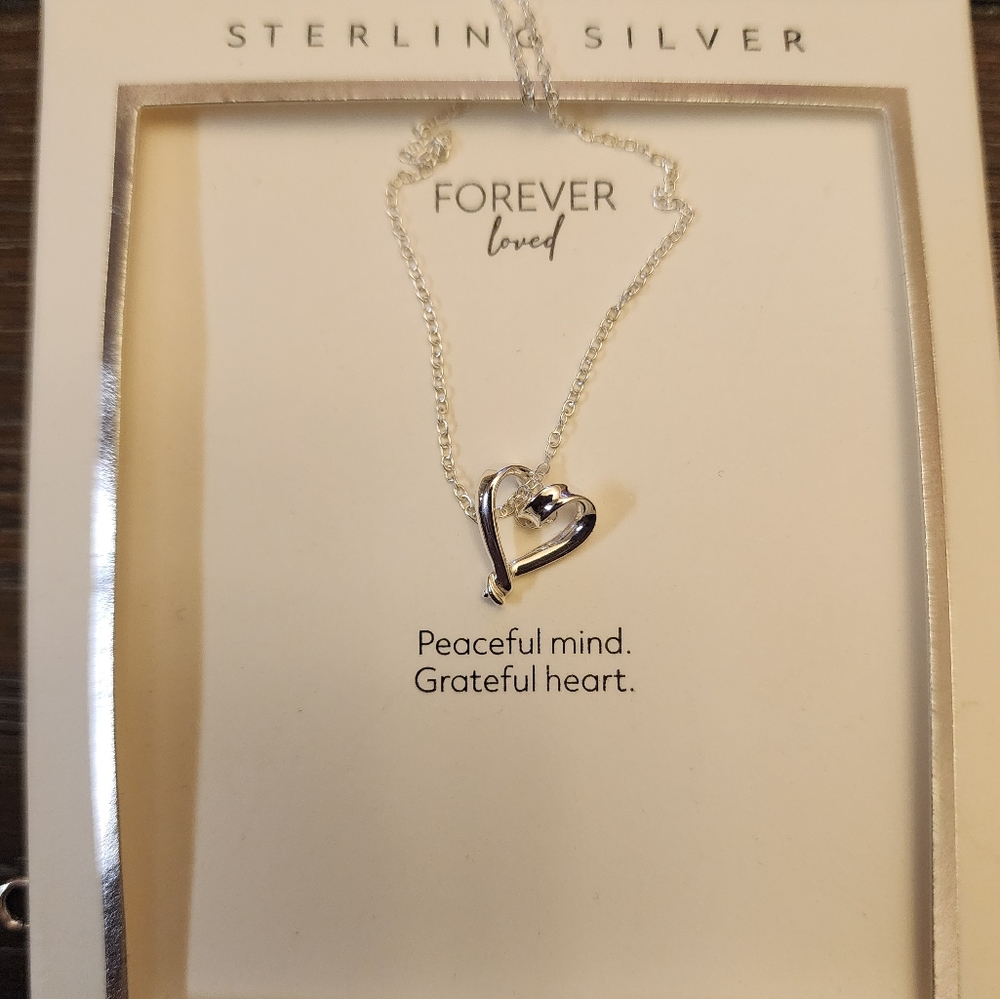 Silver heart necklace